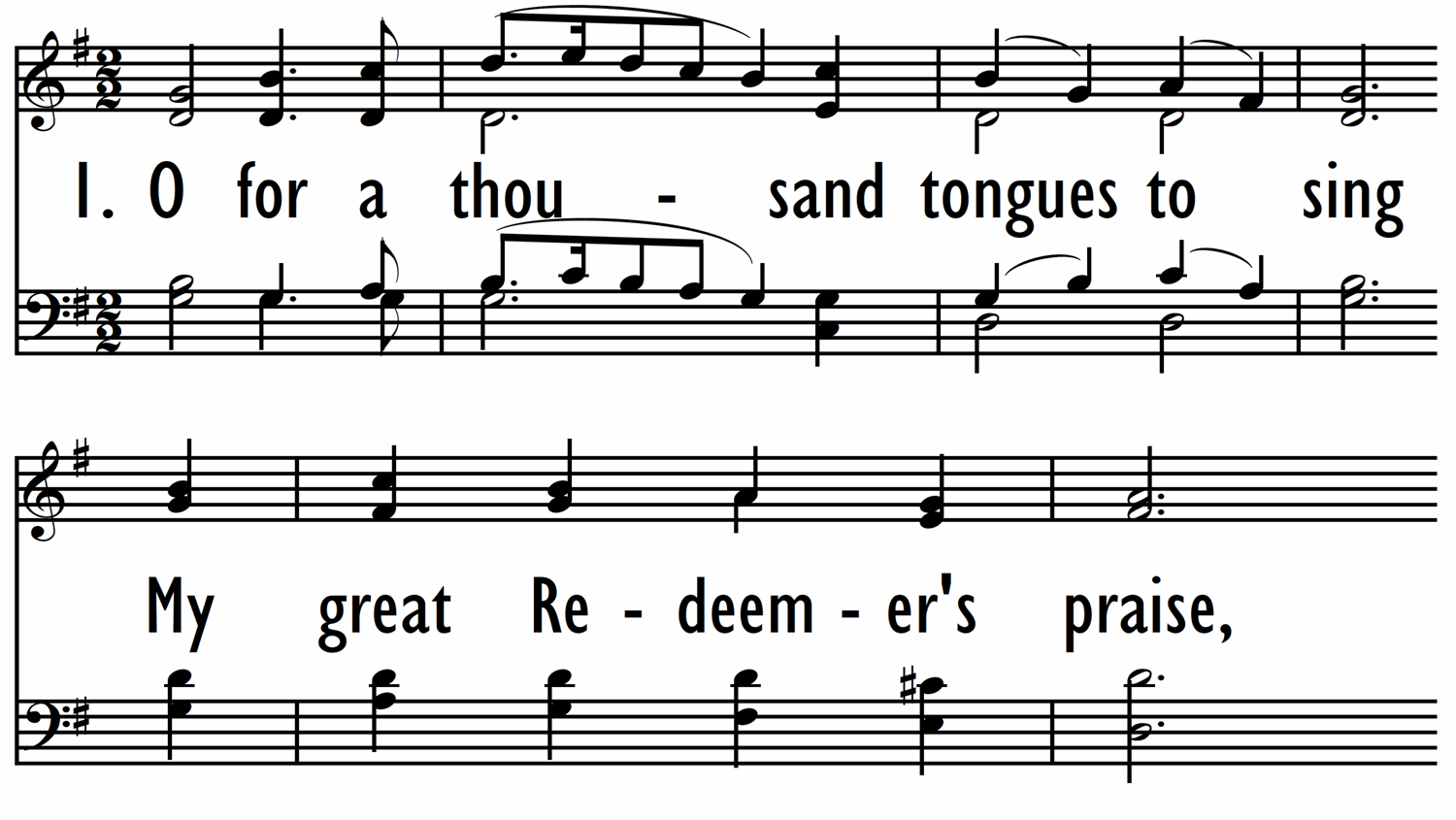 O FOR A THOUSAND TONGUES-ppt