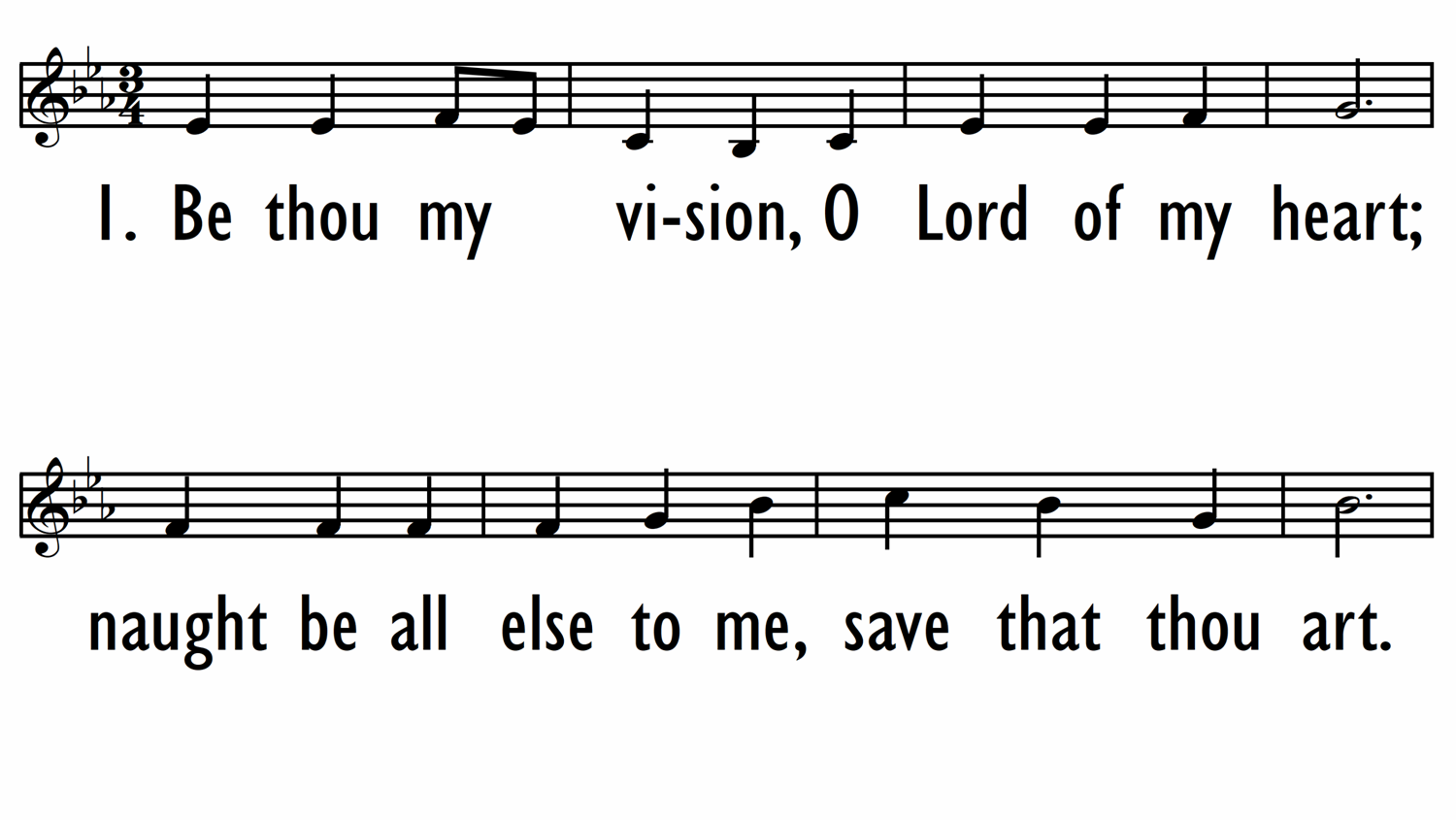 BE THOU MY VISION Lead Line Digital Songs & Hymns