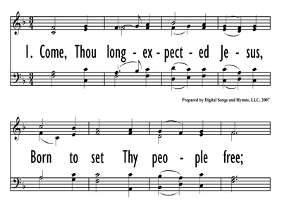 COME, THOU LONG-EXPECTED JESUS-ppt