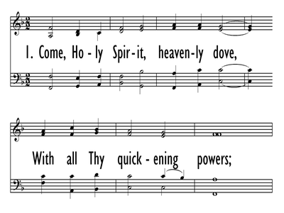 COME, HOLY SPIRIT, HEAVENLY DOVE-ppt