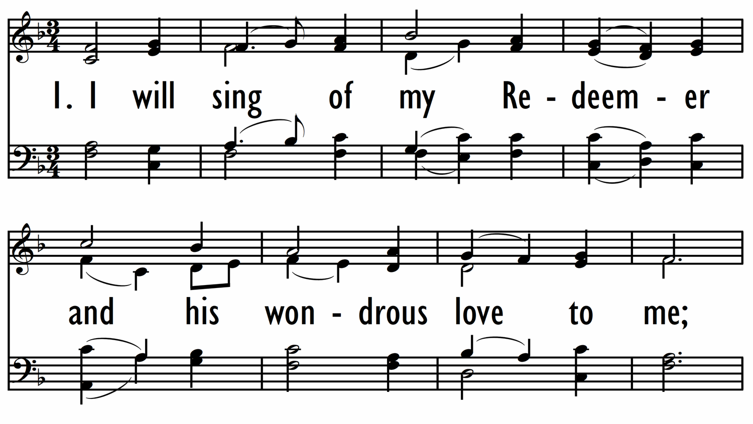 I WILL SING OF MY REDEEMER-ppt
