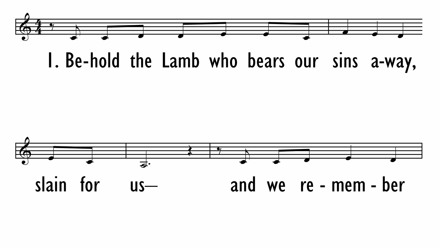 BEHOLD THE LAMB - Lead Line-ppt