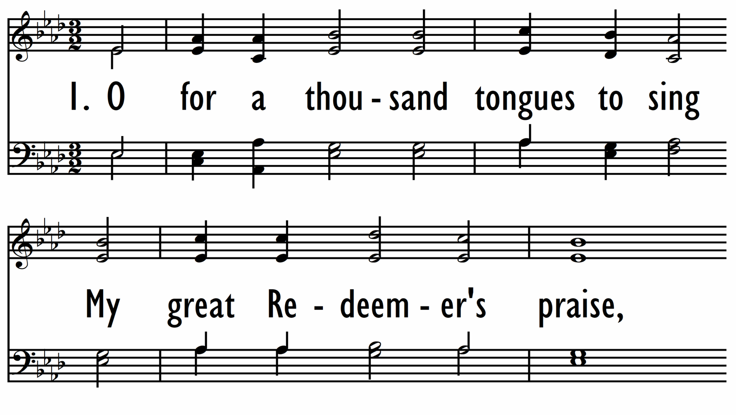 O FOR A THOUSAND TONGUES-ppt