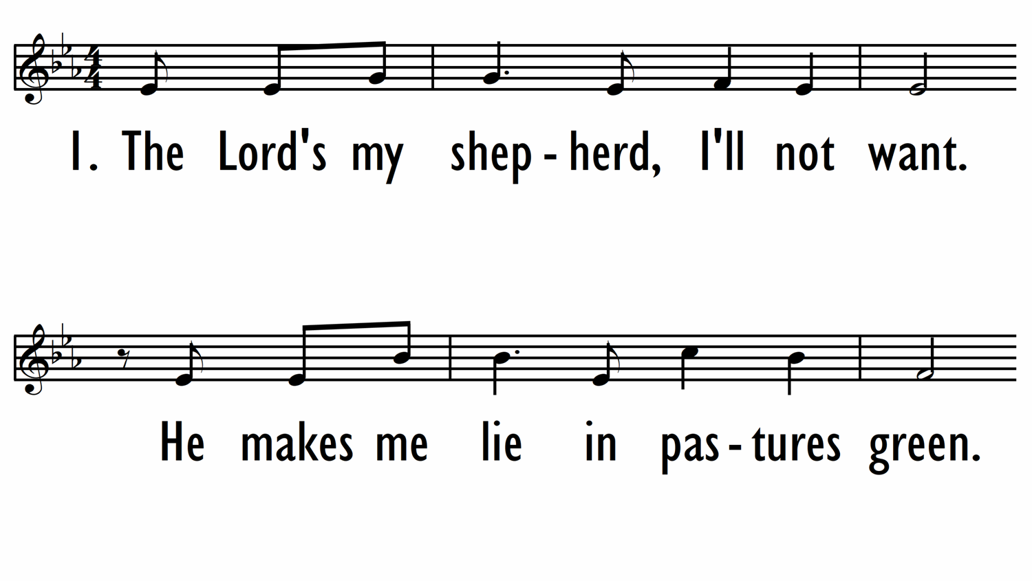 THE LORD'S MY SHEPHERD - Lead Line-ppt