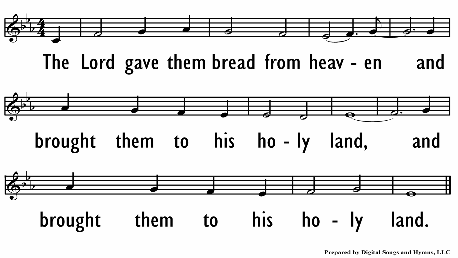 THE LORD GAVE THEM BREAD - Lead Line-ppt