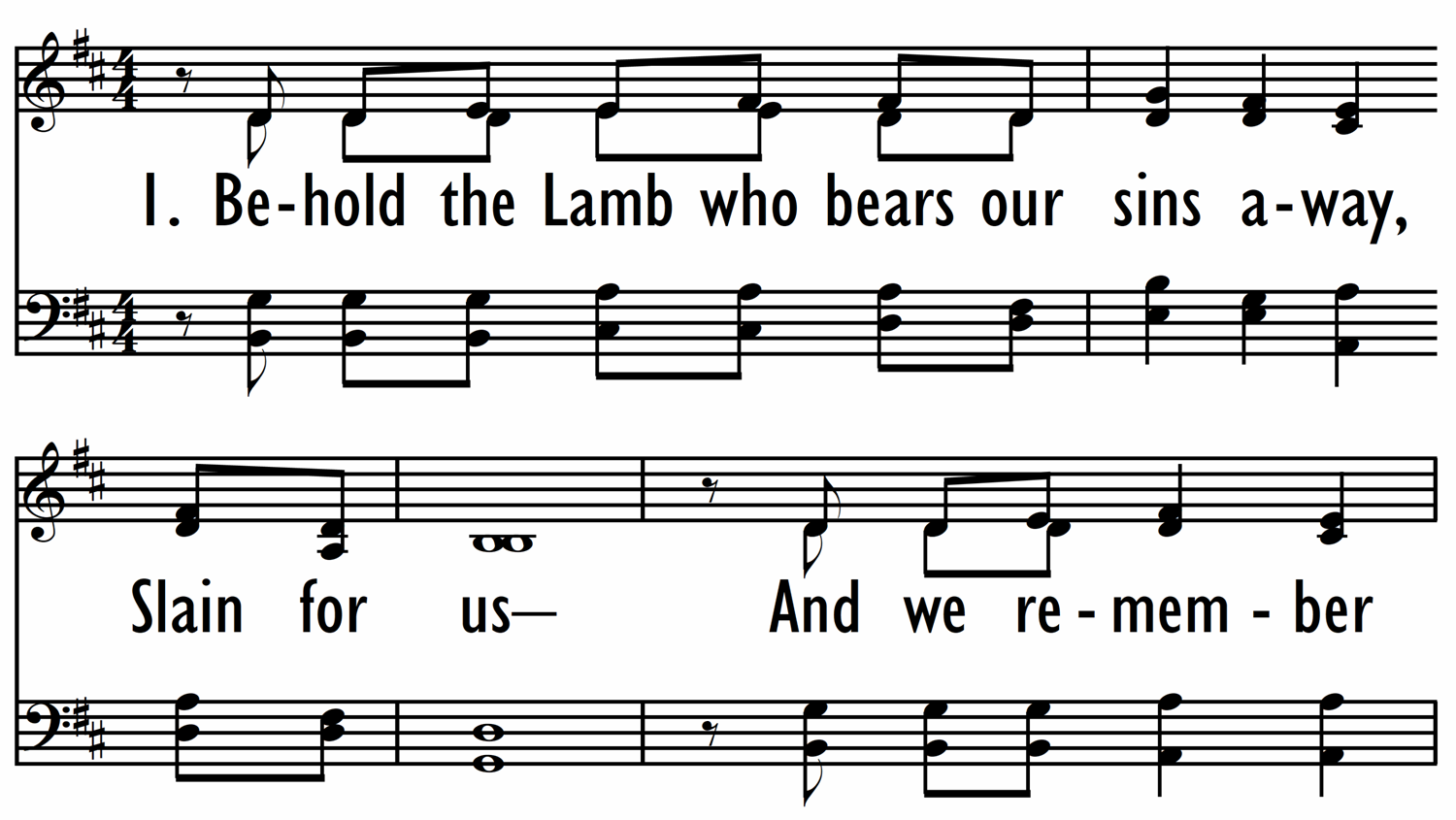 BEHOLD THE LAMB - Hymn-ppt