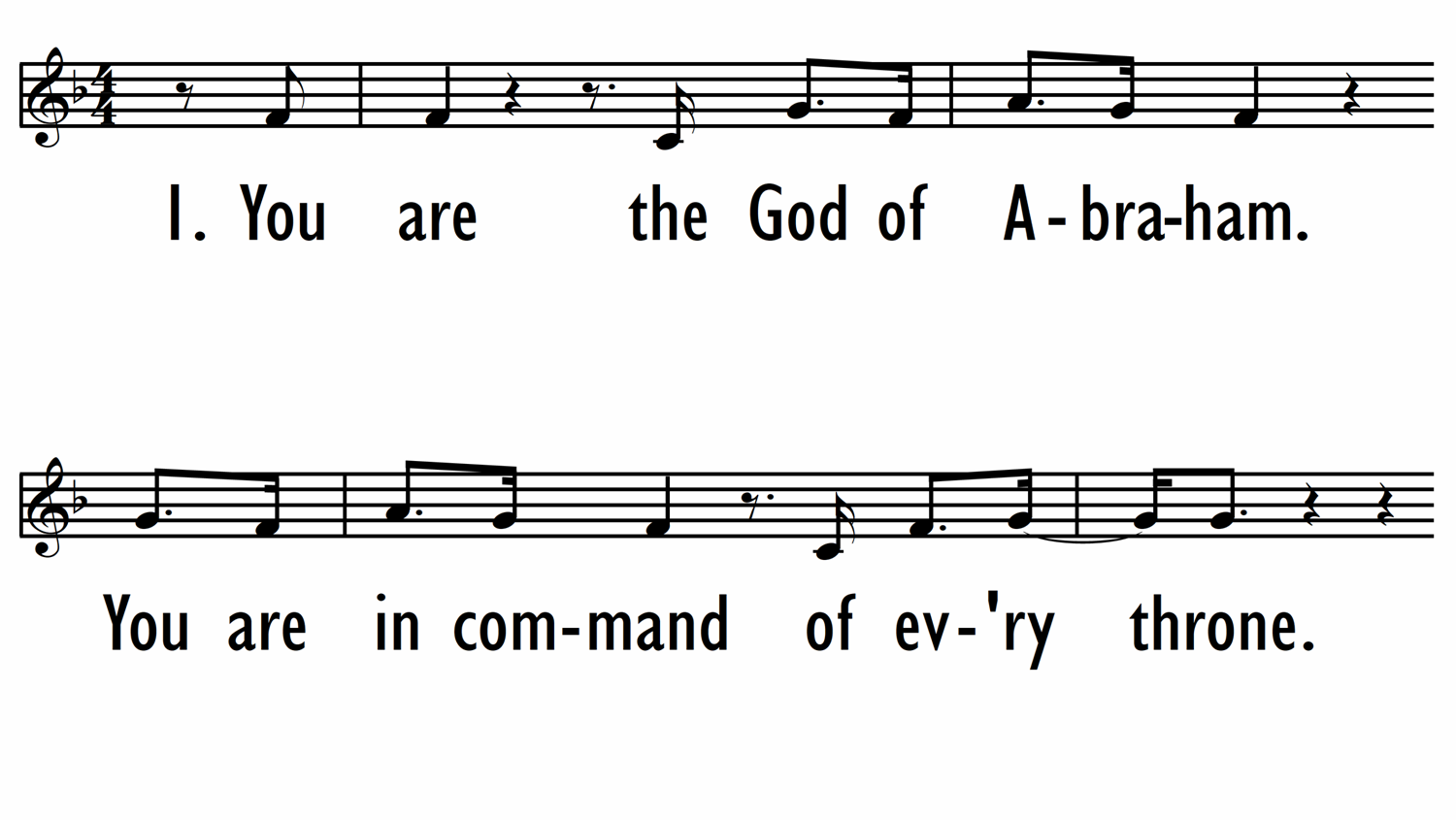 GOD OF ABRAHAM - Lead Line-ppt