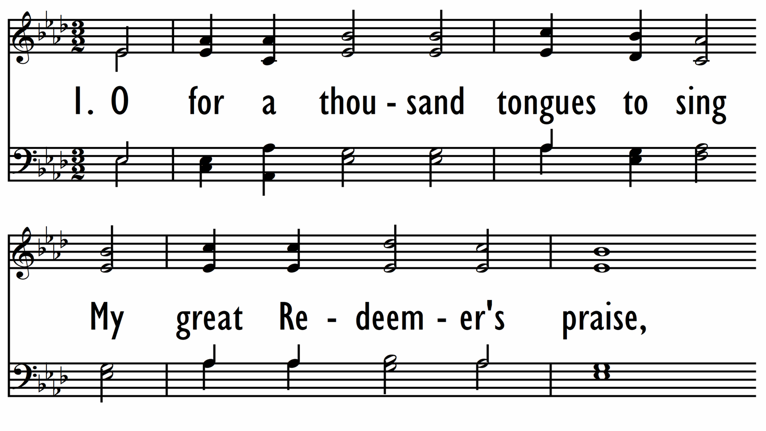 O FOR A THOUSAND TONGUES-ppt