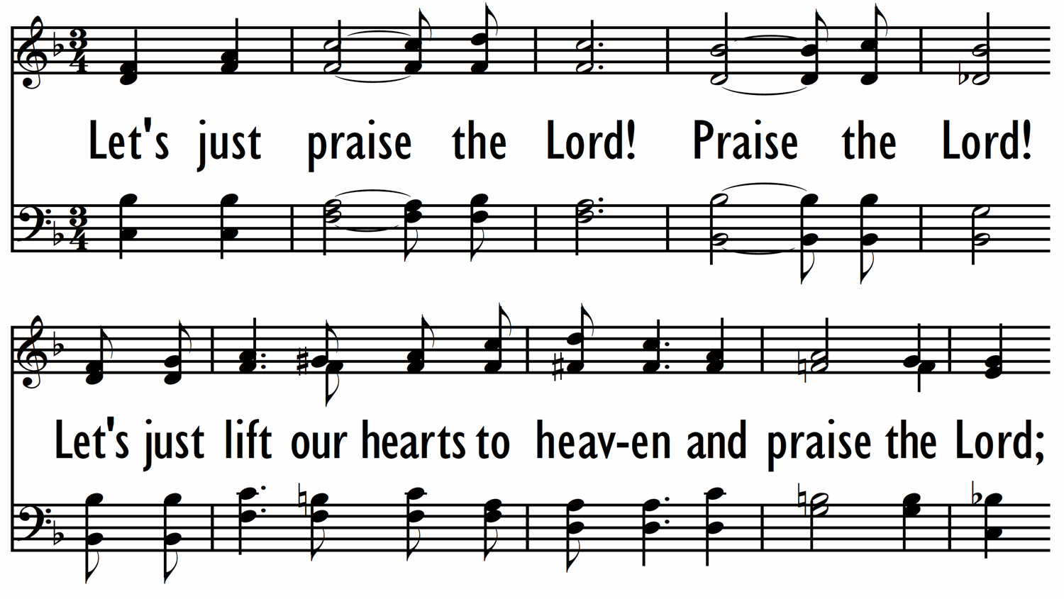 LET'S JUST PRAISE THE LORD-ppt