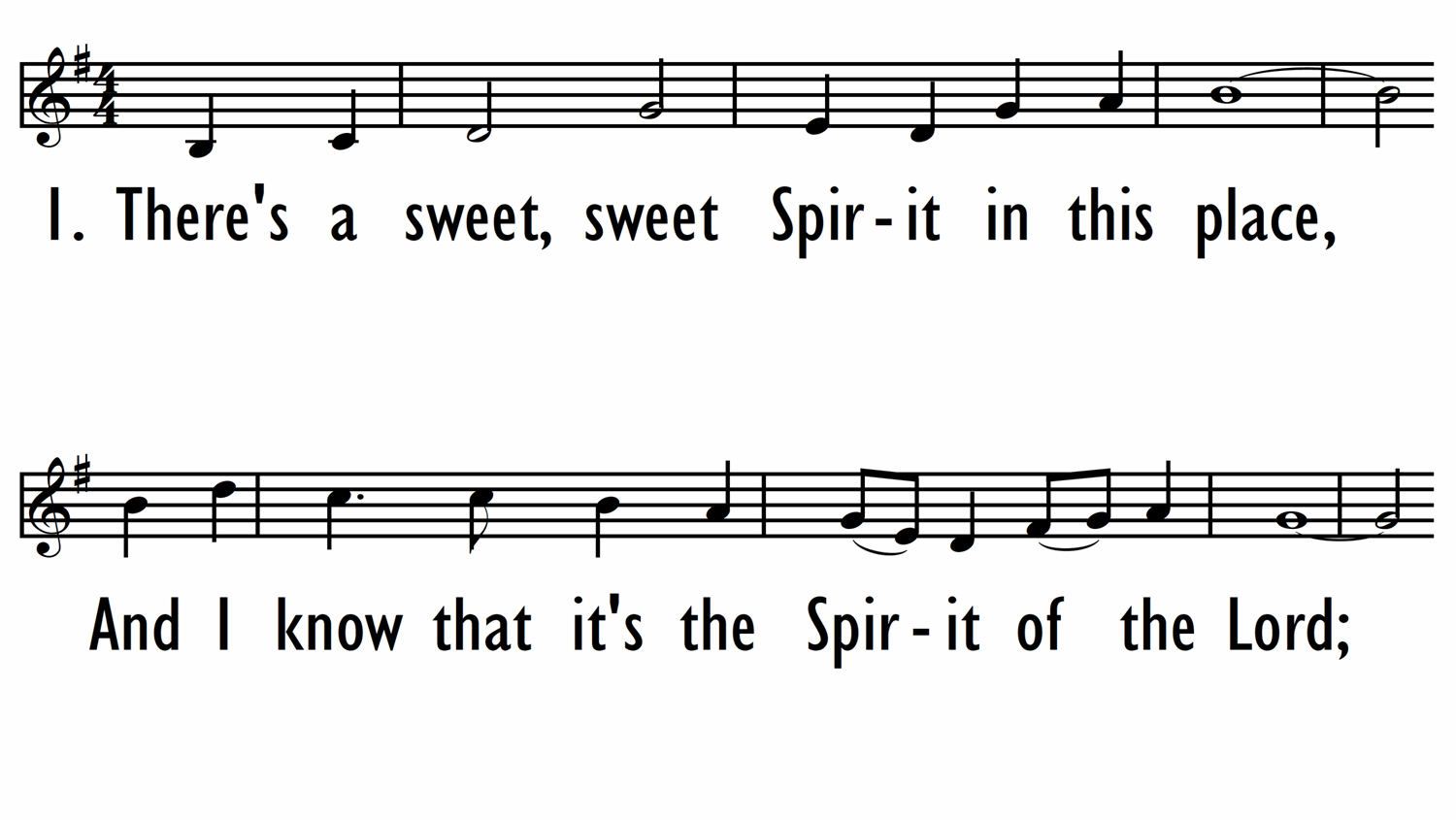 THERE'S A SWEET, SWEET SPIRIT - Lead Line-ppt