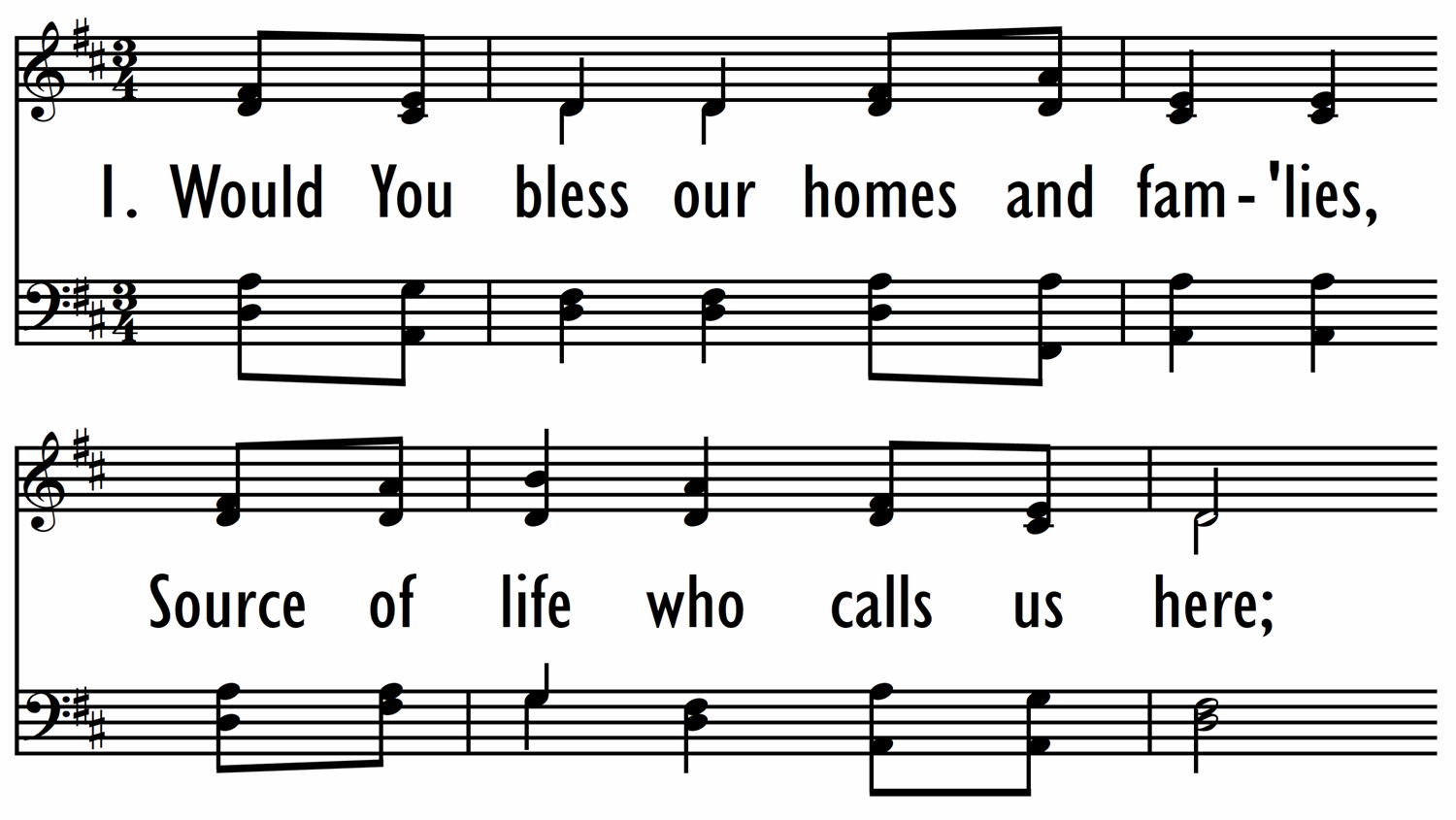 WOULD YOU BLESS OUR HOMES AND FAMILIES-ppt