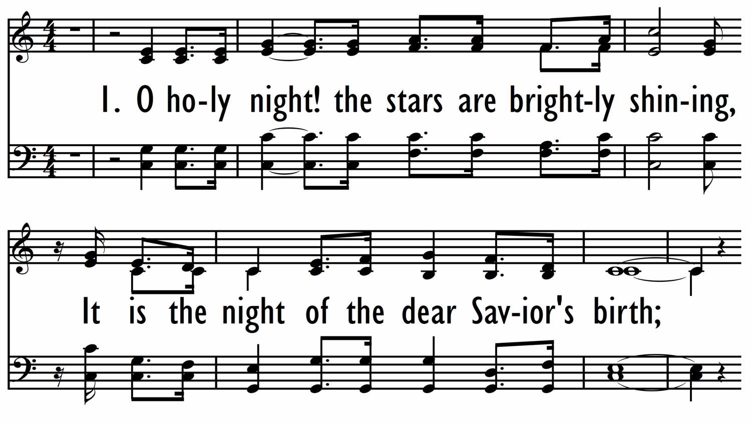 O HOLY NIGHT - with descant-ppt