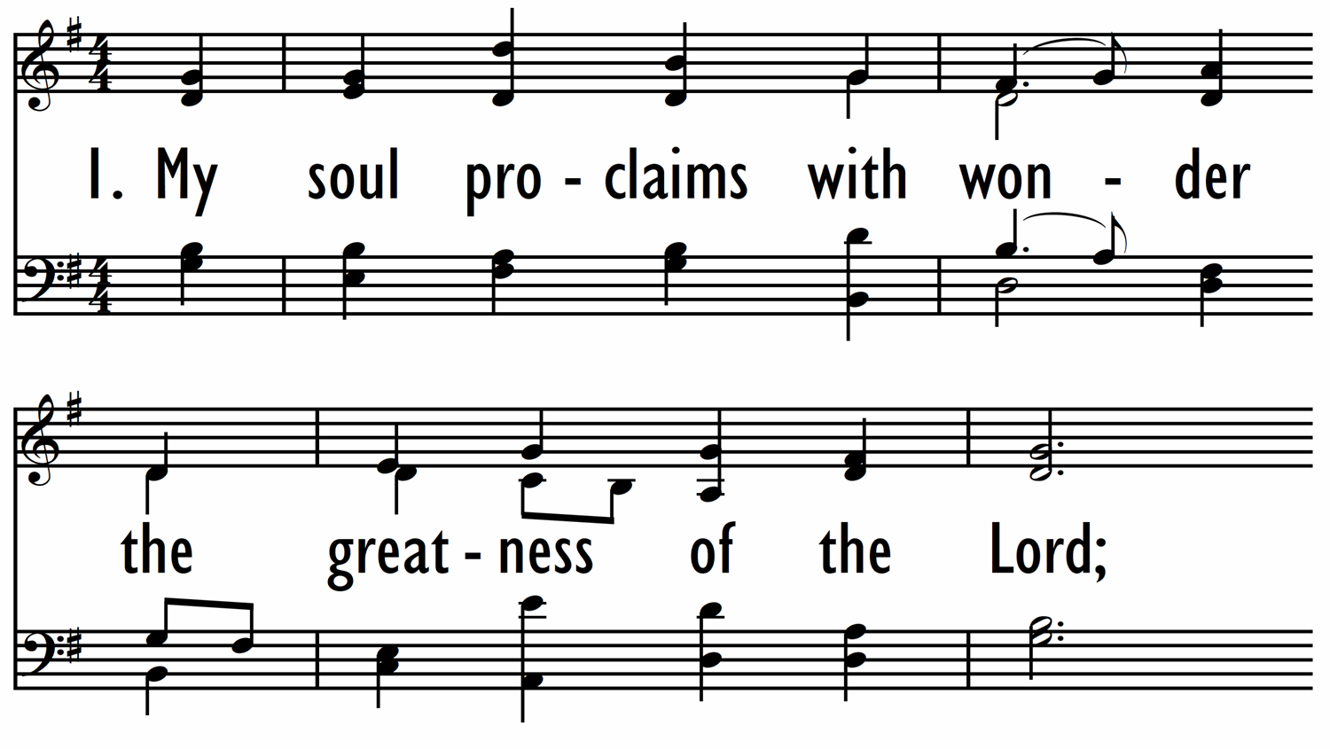SONG OF MARY / MY SOUL PROCLAIMS WITH WONDER-ppt