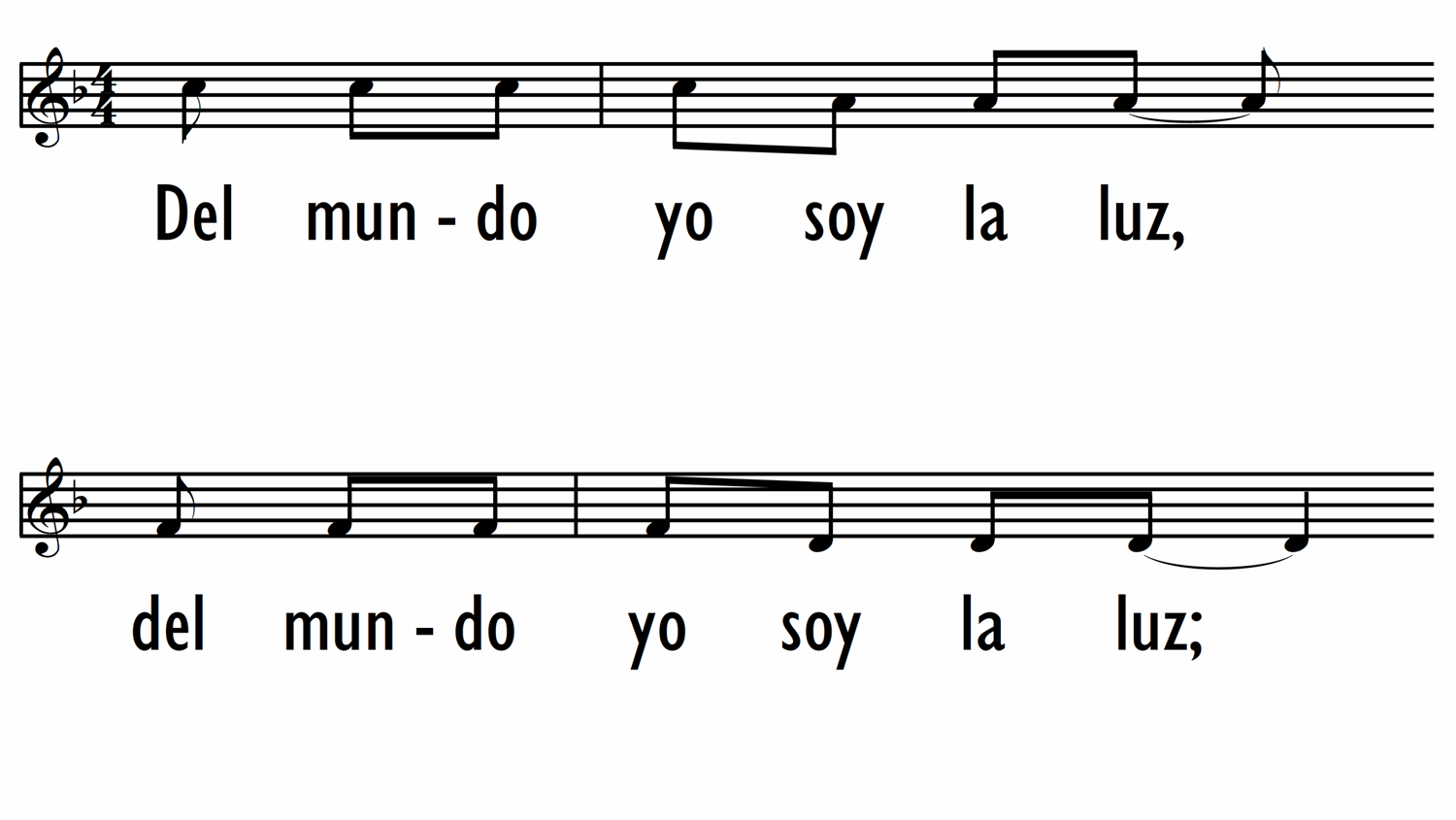 DEL MUNDO YO SOY LA LUZ - Lead Line - Spanish only-ppt