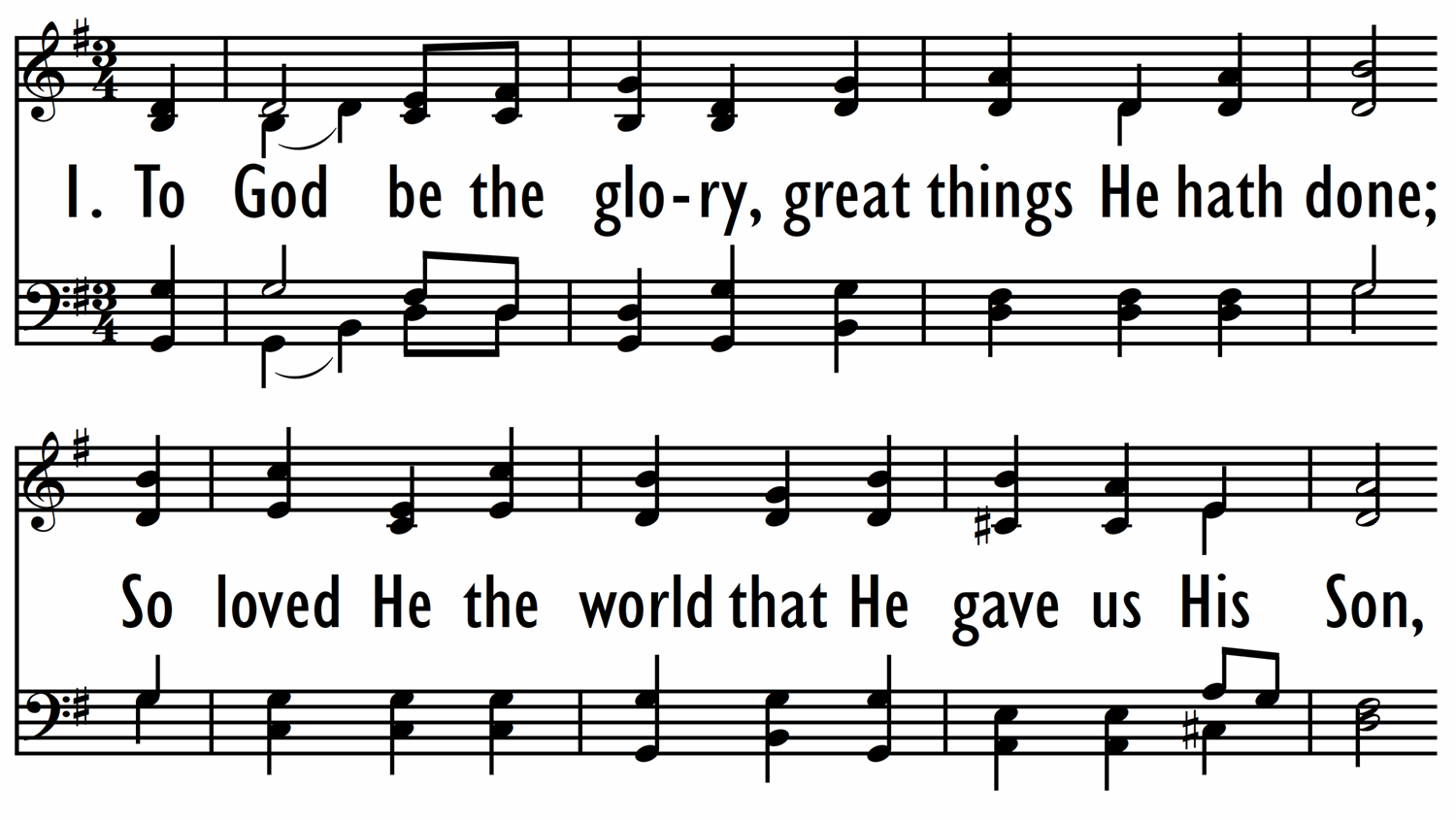 TO GOD BE THE GLORY (with last chorus setting)-ppt