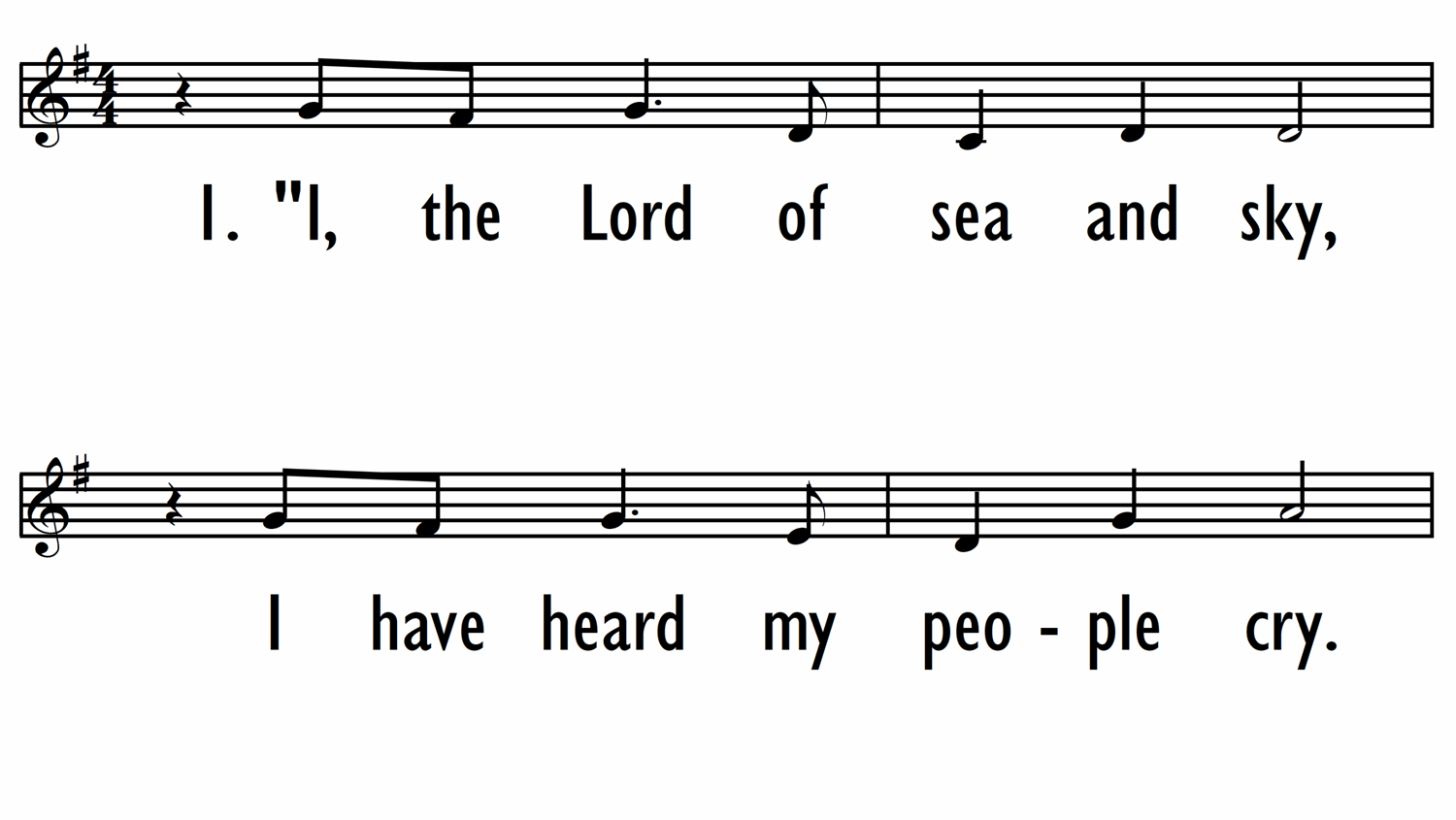 I, THE LORD OF SEA AND SKY - Lead Line-ppt