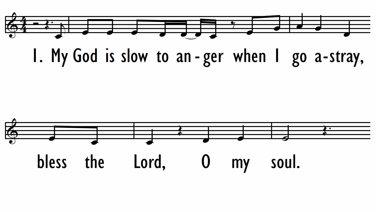 BLESS THE LORD, O MY SOUL (PSALM 103) - Lead Line-ppt