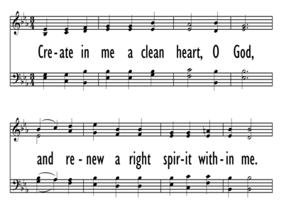 CREATE IN ME A CLEAN HEART-ppt