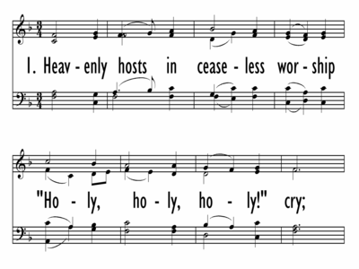 HEAVENLY HOSTS IN CEASELESS WORSHIP-ppt