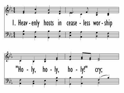 HEAVENLY HOSTS IN CEASELESS WORSHIP-ppt
