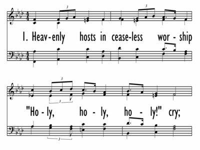 HEAVENLY HOSTS IN CEASELESS WORSHIP-ppt