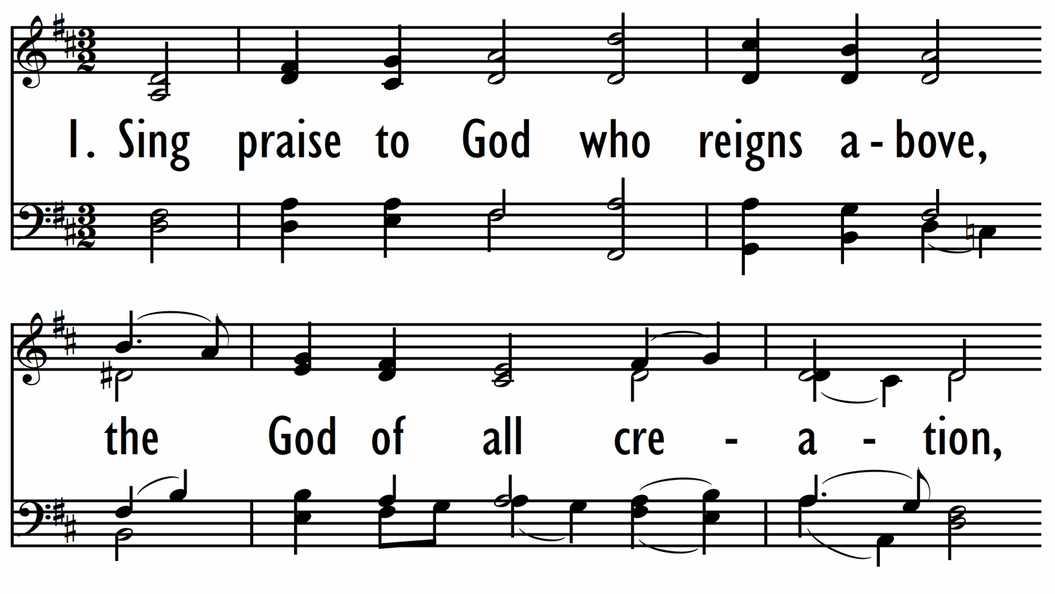 SING PRAISE TO GOD WHO REIGNS ABOVE-ppt