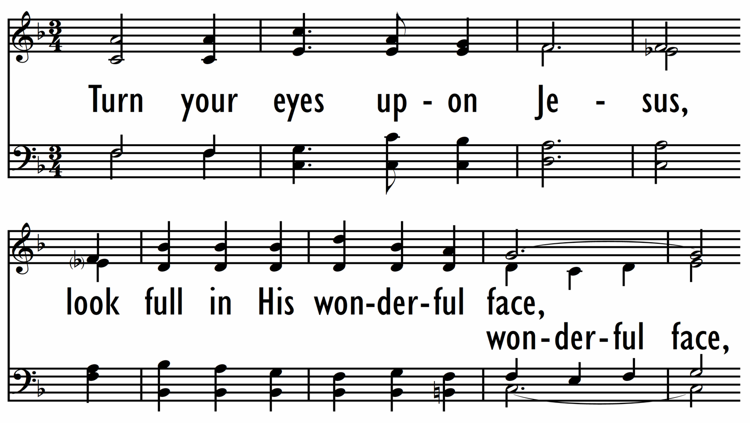 TURN YOUR EYES UPON JESUS - Chorus only-ppt