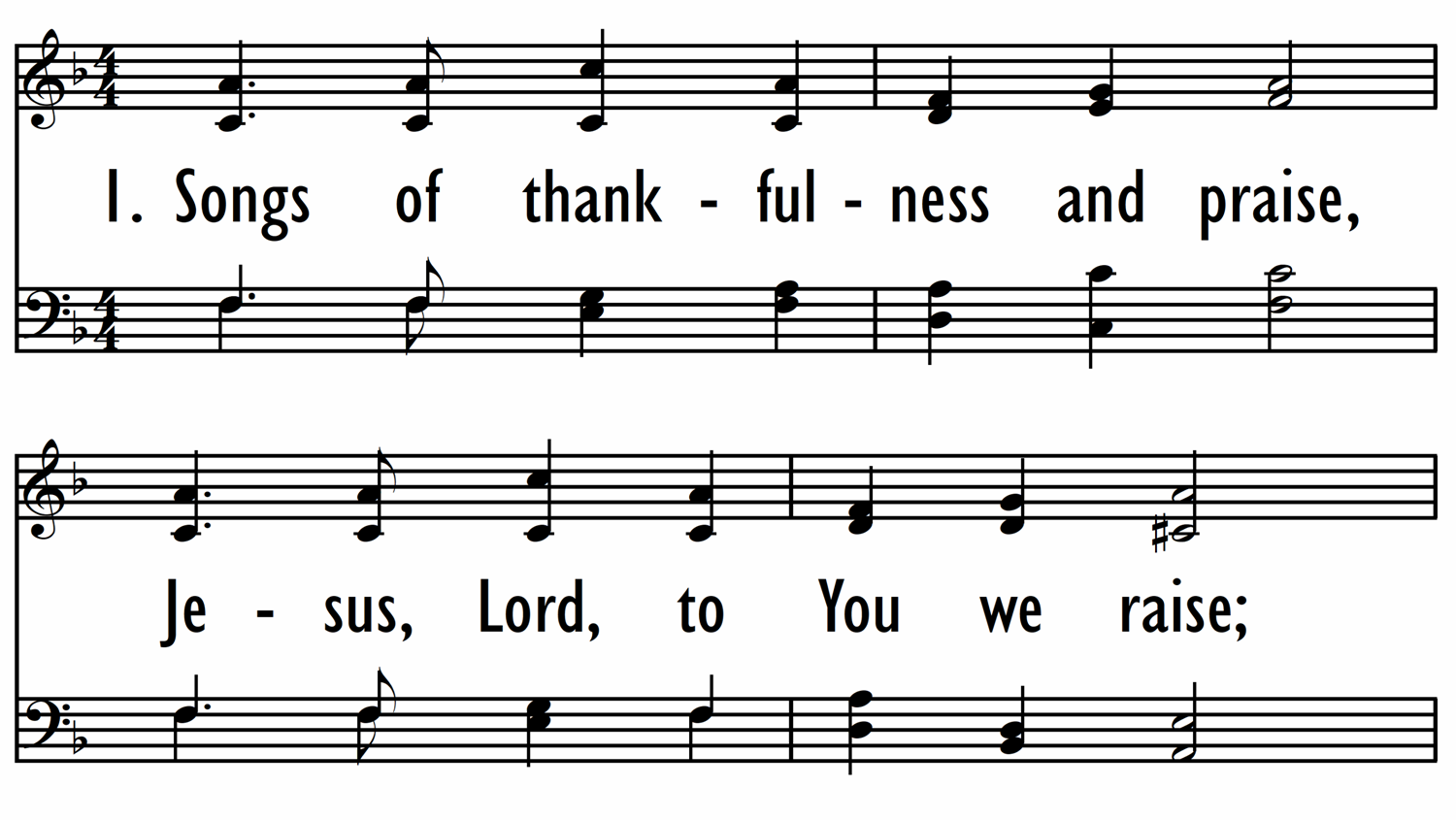 SONGS OF THANKFULNESS AND PRAISE-ppt