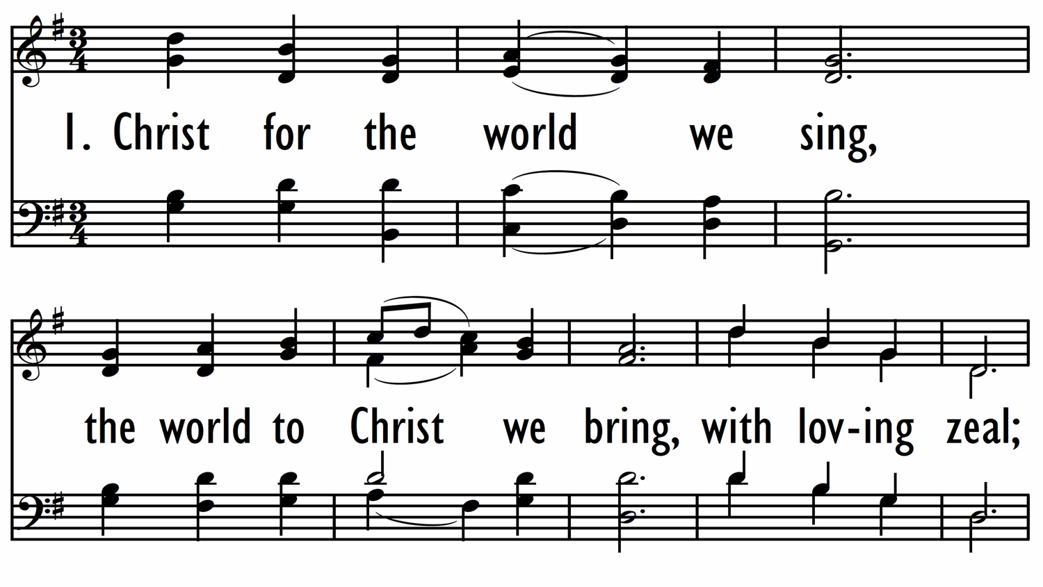 CHRIST FOR THE WORLD WE SING-ppt