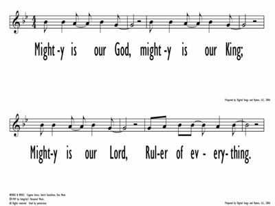 MIGHTY IS OUR GOD - Lead Line-ppt