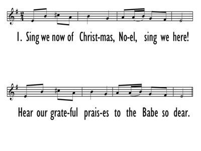 SING WE NOW OF CHRISTMAS - Lead Line-ppt