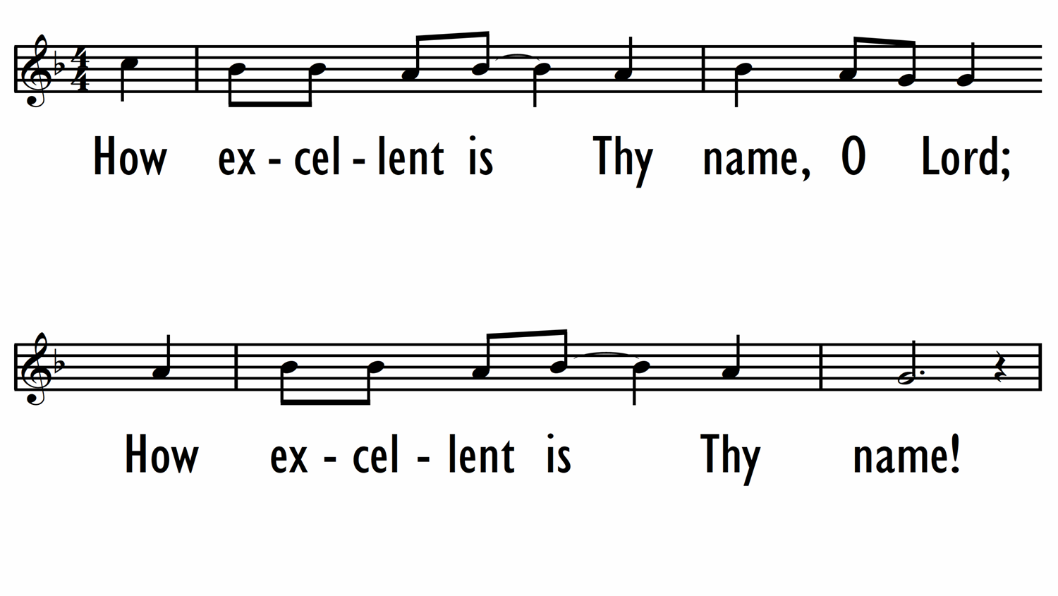 HOW EXCELLENT IS THY NAME - Lead Line-ppt
