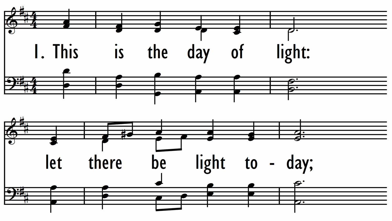 let there be light hymn