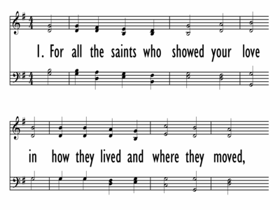 FOR ALL THE SAINTS WHO SHOWED YOUR LOVE-ppt