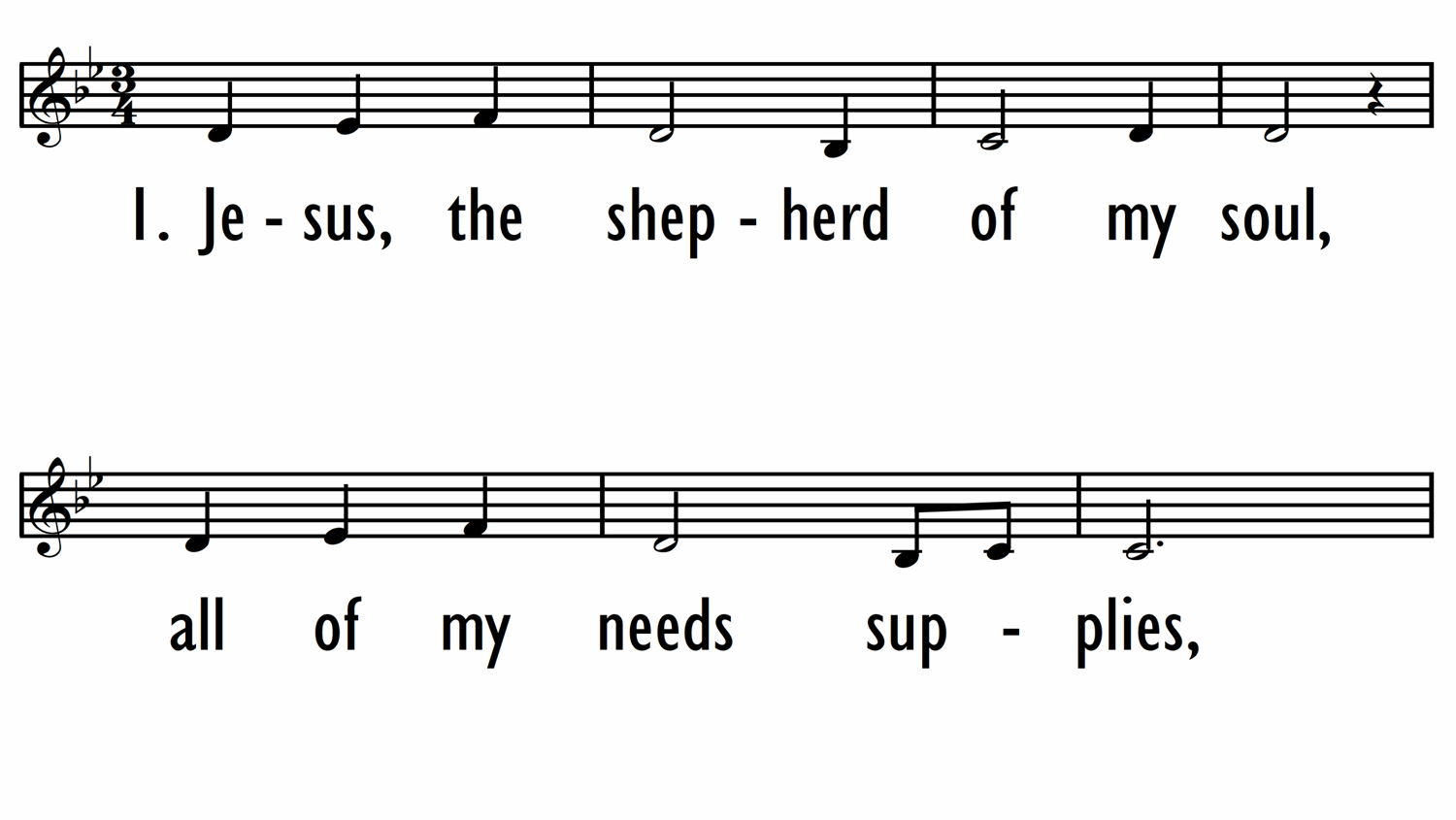 JESUS THE SHEPHERD OF MY SOUL (PSALM 23) - Lead Line-ppt