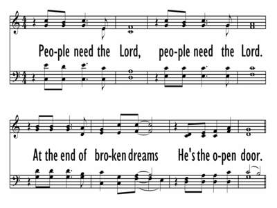 PEOPLE NEED THE LORD - Chorus only-ppt