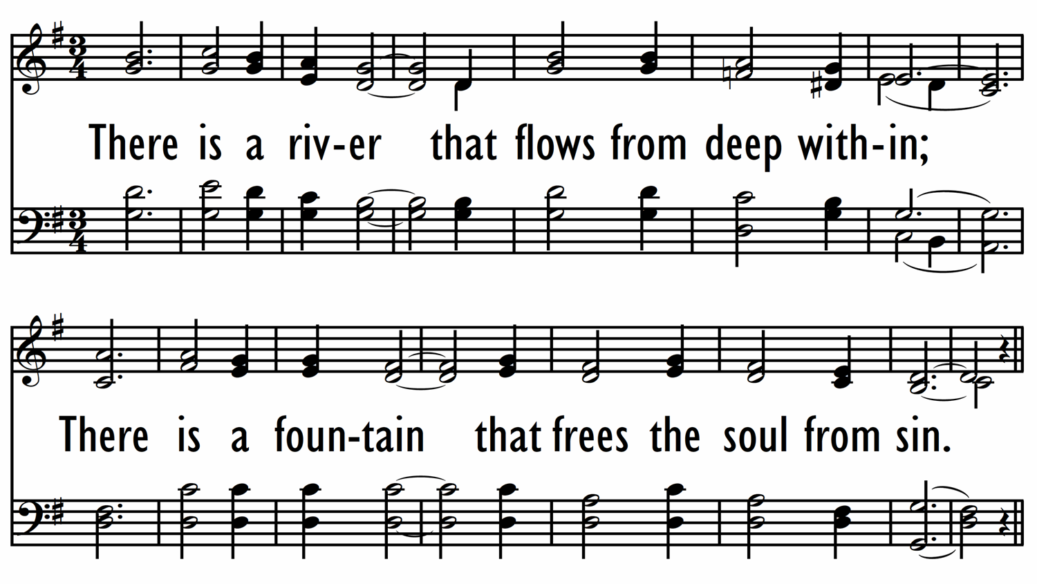 THERE IS A RIVER - Chorus only-ppt