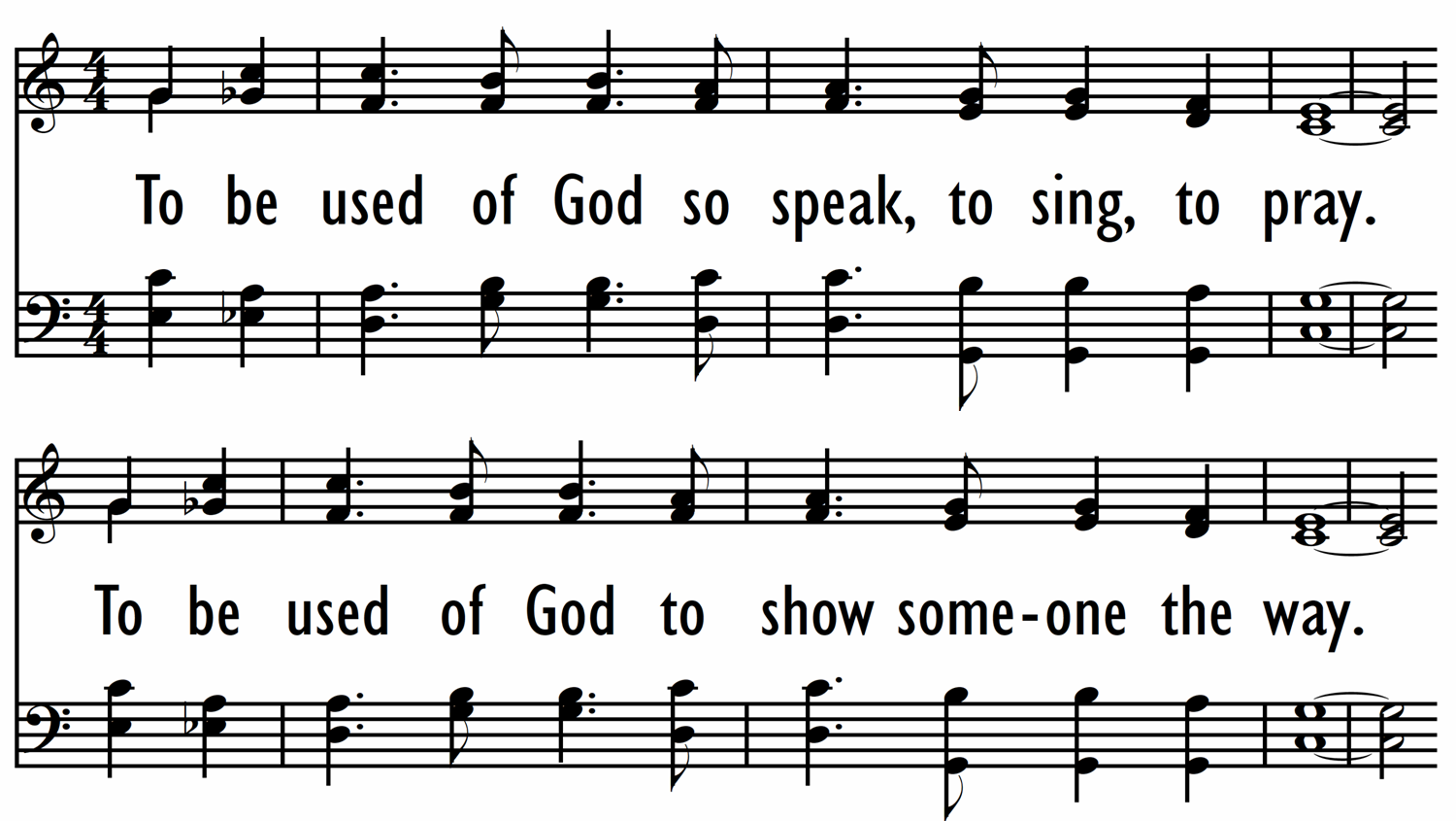 TO BE USED OF GOD - Chorus only-ppt