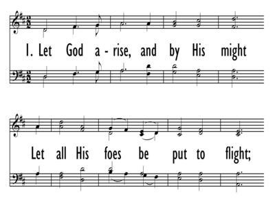 LET GOD ARISE, AND BY HIS MIGHT-ppt