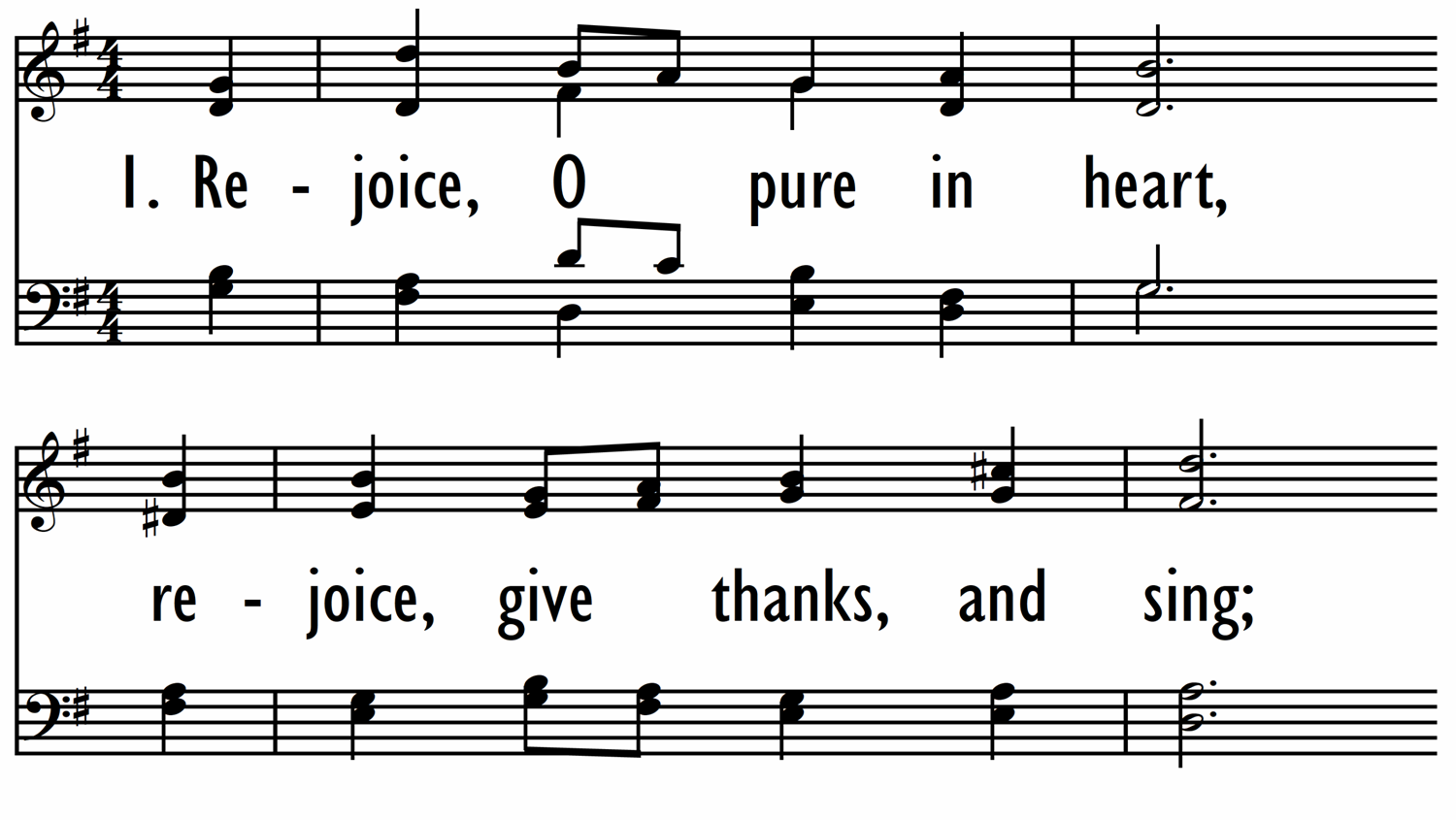 REJOICE, O PURE IN HEART-ppt