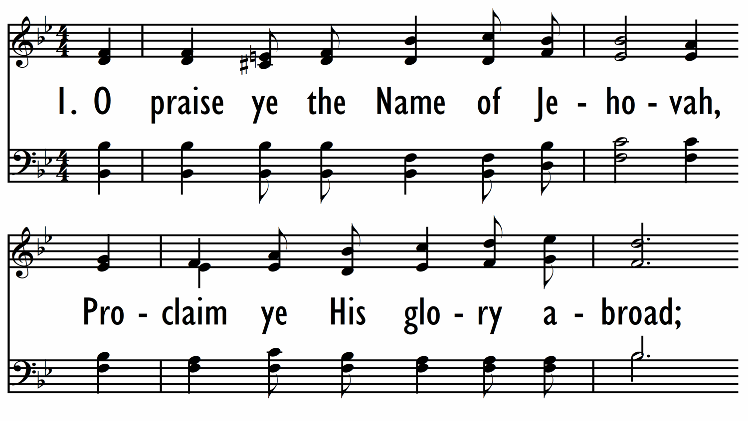 O PRAISE YE THE NAME OF JEHOVAH-ppt