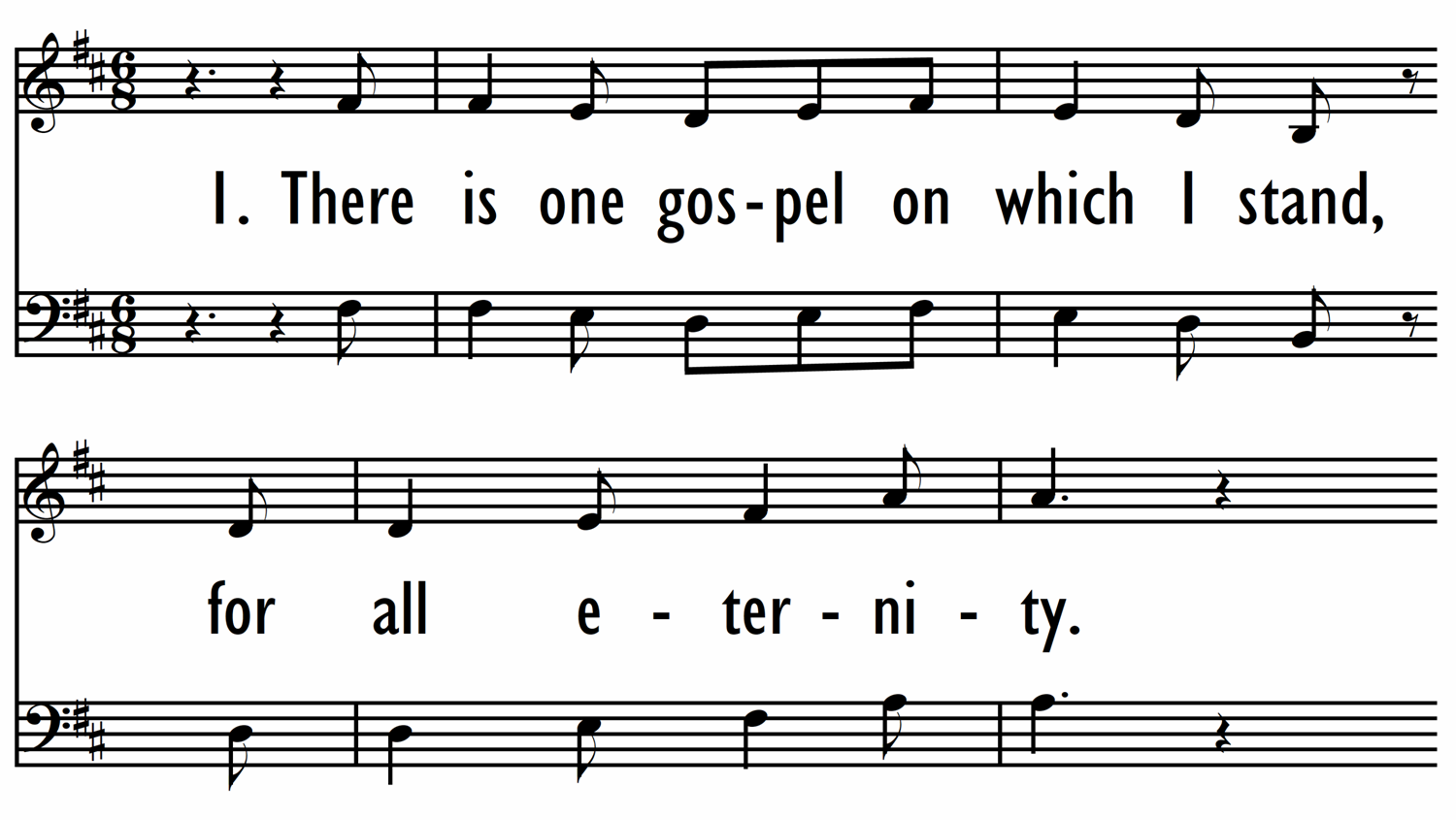THERE IS ONE GOSPEL - Vocal Arr.-ppt