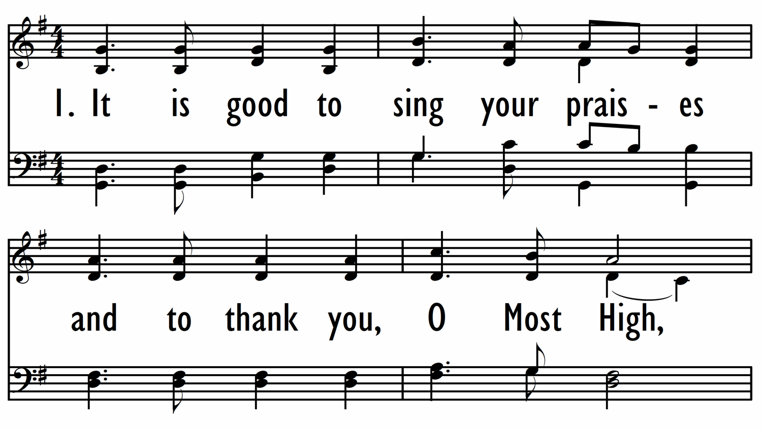 IT IS GOOD TO SING YOUR PRAISES-ppt