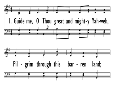 GUIDE ME, O THOU GREAT AND MIGHTY YAHWEH-ppt