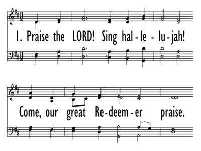 PRAISE THE LORD! SING HALLELUJAH - Large Font-ppt