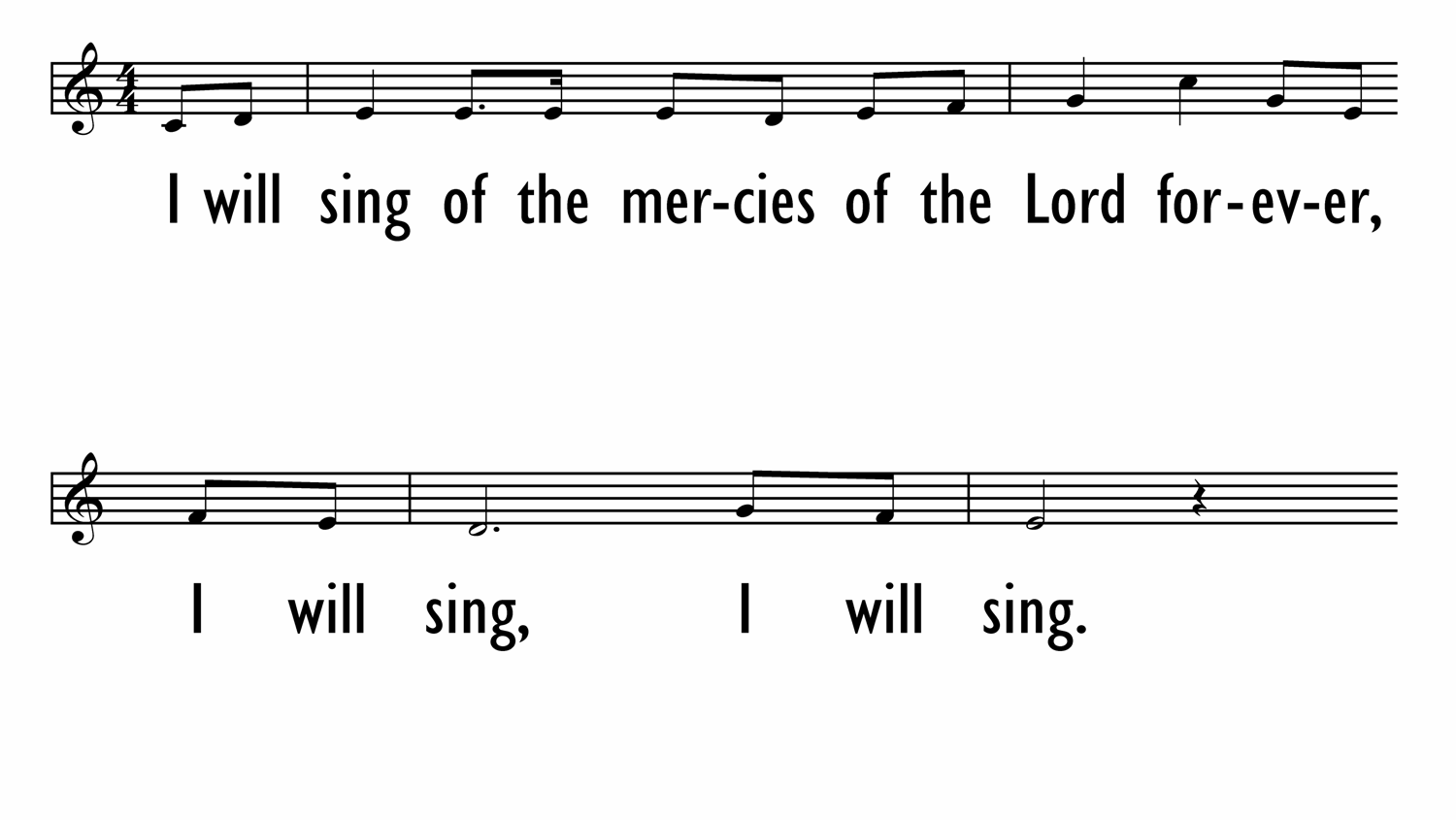 I WILL SING OF THE MERCIES - Lead Line-ppt