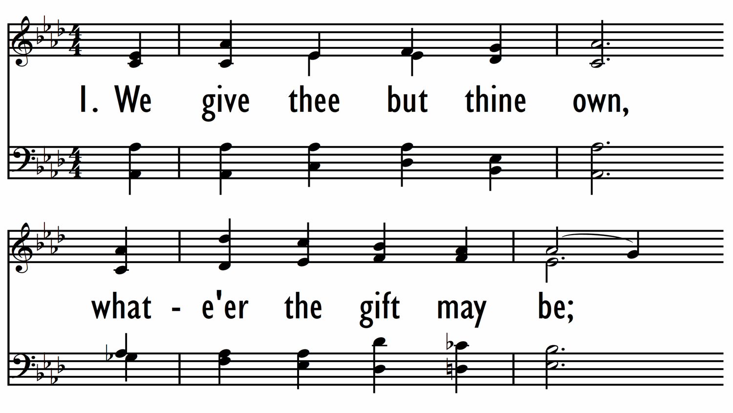WE GIVE THEE BUT THINE OWN-ppt