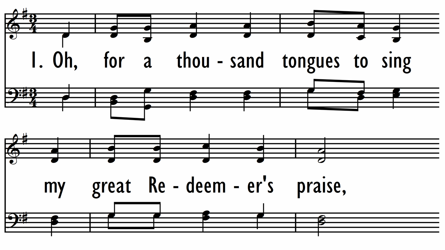 OH, FOR A THOUSAND TONGUES TO SING-ppt