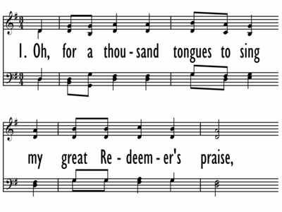 OH, FOR A THOUSAND TONGUES TO SING-ppt