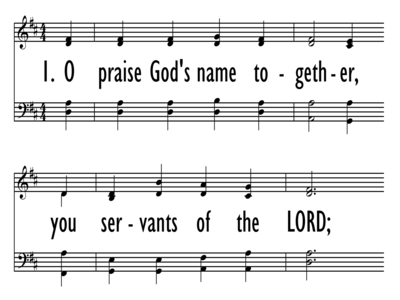 O PRAISE GOD'S NAME TOGETHER - Large Font-ppt